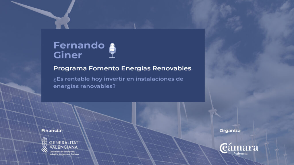 Fernado Giner. GDES Efficiency | ¿Es rentable hoy invertir en instalaciones de energías renovables?
