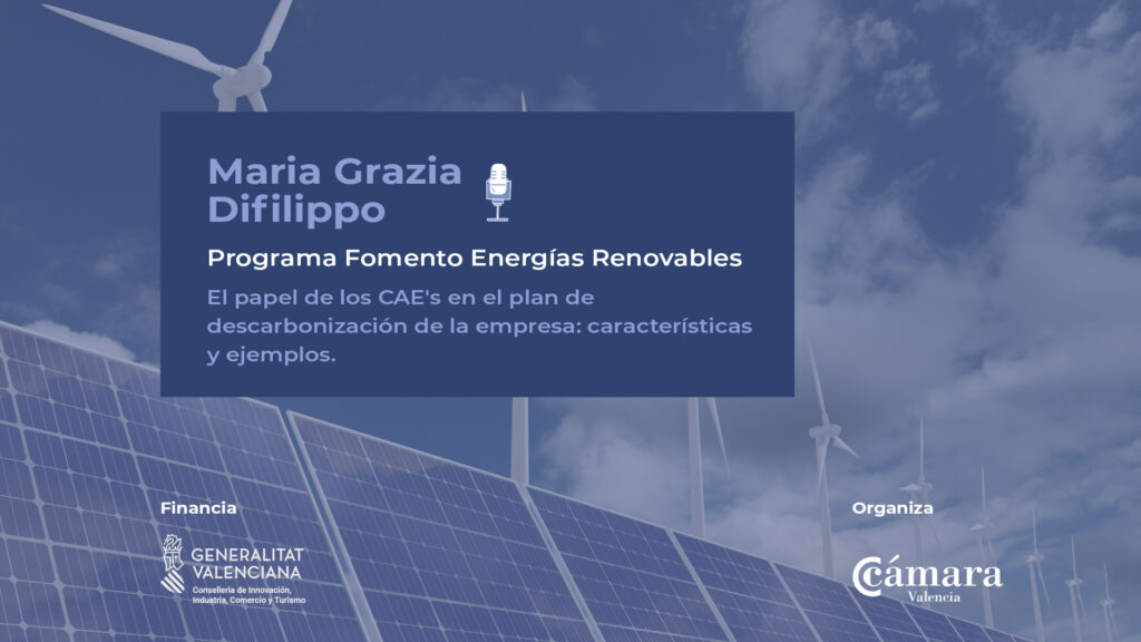 Maria Grazia Difilippo. Climate Consulting | El papel de los CAE’s en el plan de descarbonización de la empresa: características y ejemplos.